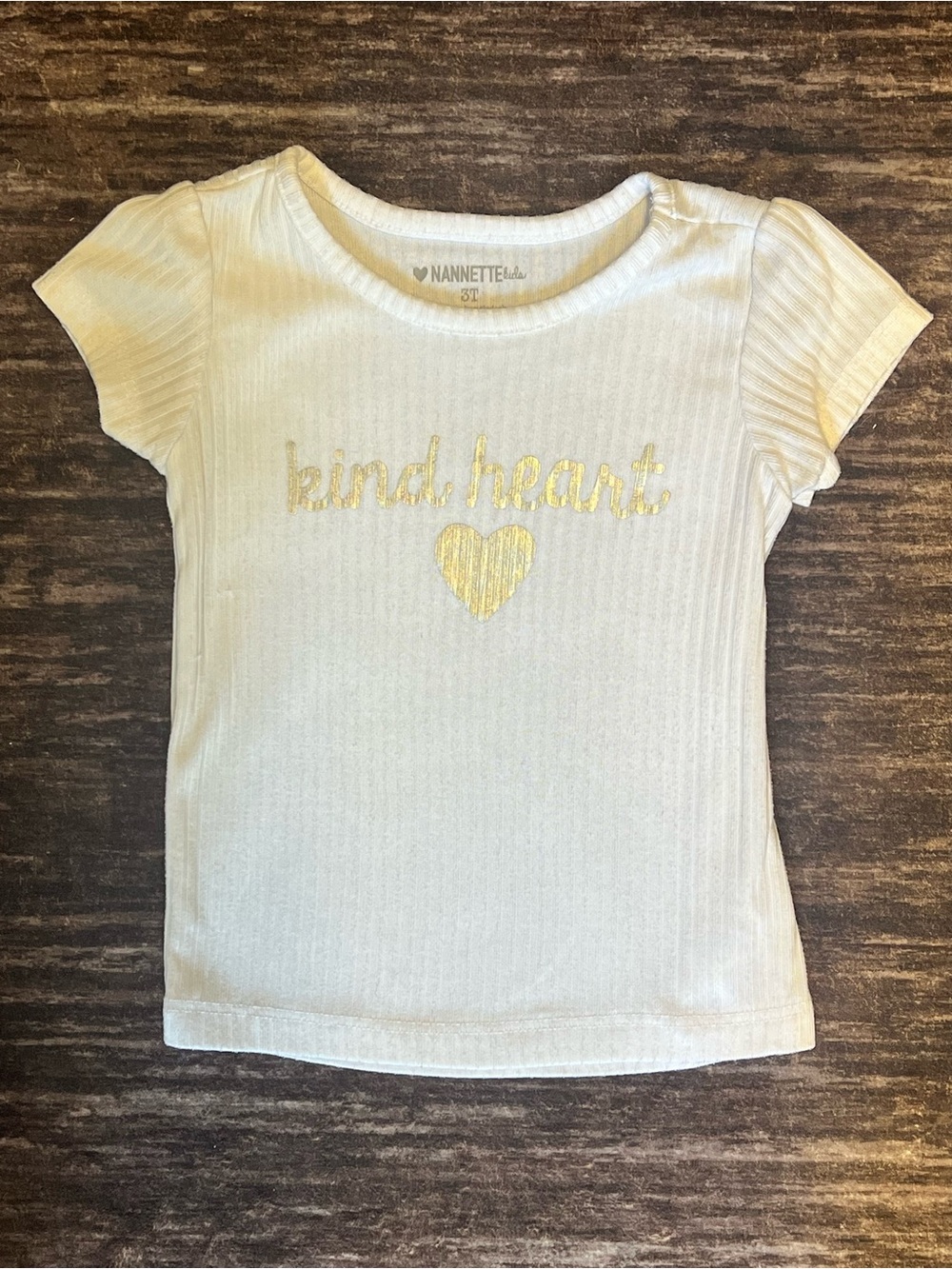 Nannette White 'Kind Heart' Girls Short Sleeve Tee